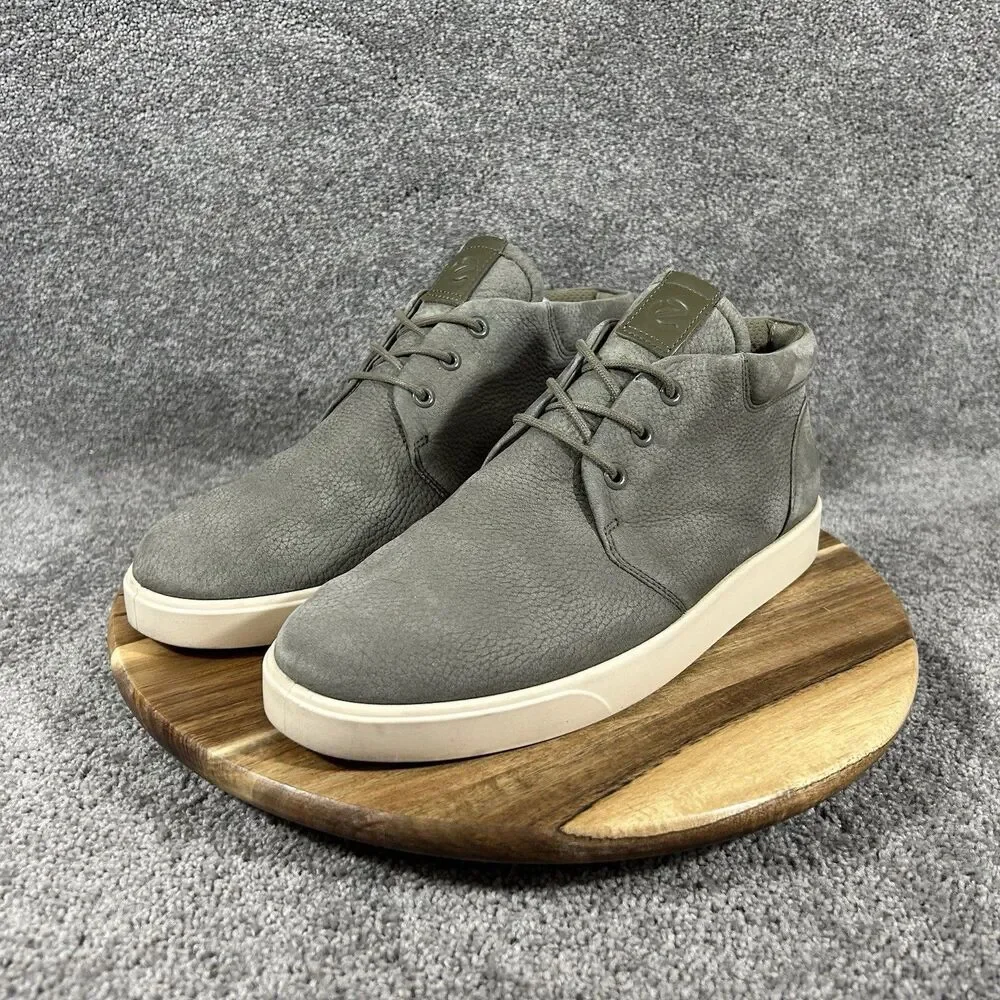 ECCO Street Lite Mens Sz EU 43 US 9 Gray Nubuck Leather Casual Chukka Boots Used